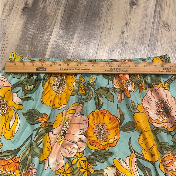 Linen Blend Floral Elasticated Waist Pull On Full Floral Skirt Size 22/24 (2024) - Picture 3 of 8